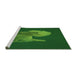 Sideview of Machine Washable Transitional Deep Emerald Green Rug, wshpat1343grn