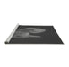 Sideview of Machine Washable Transitional Charcoal Black Rug, wshpat1343gry