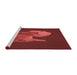 Sideview of Machine Washable Transitional Cranberry Red Rug, wshpat1343rd