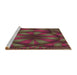 Sideview of Machine Washable Transitional Brown Rug, wshpat1344brn