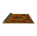 Thickness of Patterned Dark Yellow Green Rug, pat1344yw