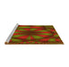 Sideview of Machine Washable Transitional Dark Yellow Green Rug, wshpat1344yw