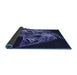 Thickness of Patterned Night Blue Rug, pat1345blu