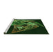 Sideview of Machine Washable Transitional Dark Lime Green Rug, wshpat1345grn