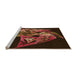 Sideview of Machine Washable Transitional Saddle Brown Rug, wshpat1345org