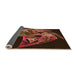 Thickness of Patterned Saddle Brown Rug, pat1345org