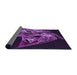 Thickness of Patterned Dark Purple Rug, pat1345pur