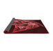 Thickness of Patterned Fire Brick Red Rug, pat1345rd