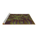 Sideview of Machine Washable Transitional Oak Brown Rug, wshpat1346brn