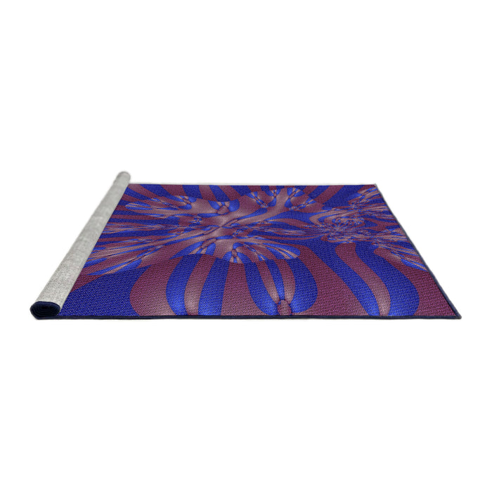 Sideview of Machine Washable Transitional Bright Purple Rug, wshpat1346pur