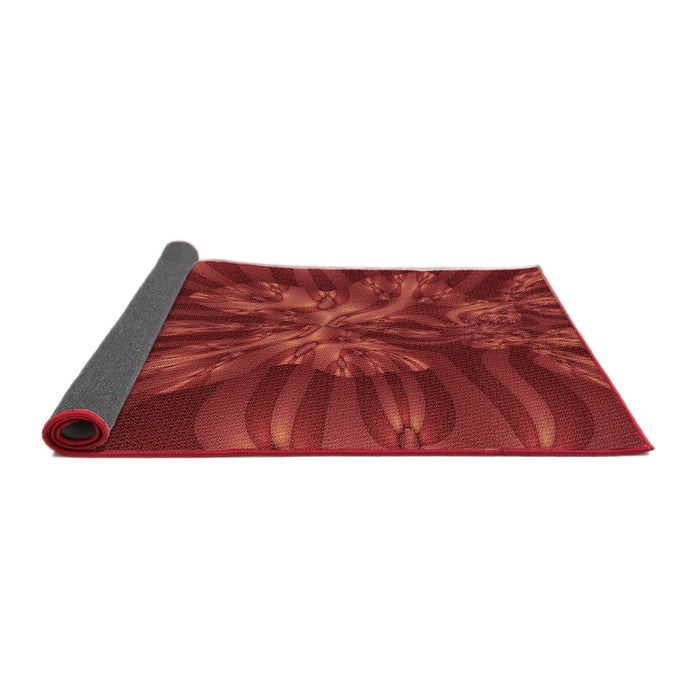 Thickness of Patterned Tomato Red Rug, pat1346rd