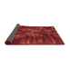 Thickness of Patterned Tomato Red Rug, pat1346rd