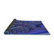 Thickness of Patterned Cobalt Blue Rug, pat1347blu