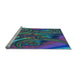 Sideview of Machine Washable Transitional Purple Rug, wshpat1347lblu