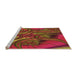 Sideview of Machine Washable Transitional Red Rug, wshpat1347org