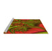 Sideview of Machine Washable Transitional Dark Yellow Green Rug, wshpat1347yw