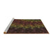 Sideview of Machine Washable Transitional Red Brown Rug, wshpat1348brn