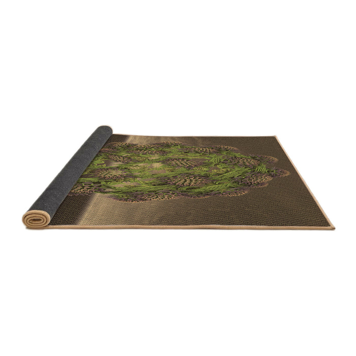 Thickness of Patterned Copper Brown Rug, pat1349brn