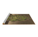 Sideview of Machine Washable Transitional Copper Brown Rug, wshpat1349brn