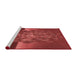 Sideview of Machine Washable Transitional Red Rug, wshpat1349rd