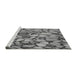 Sideview of Machine Washable Transitional Cloud Gray Rug, wshpat135gry