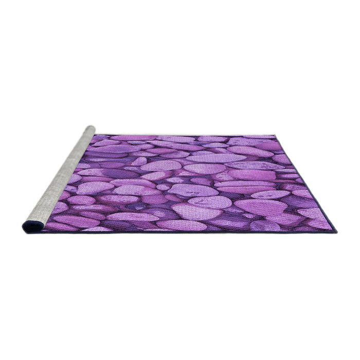 Sideview of Machine Washable Transitional Violet Purple Rug, wshpat135pur