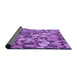 Thickness of Patterned Violet Purple Rug, pat135pur