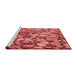 Sideview of Machine Washable Transitional Red Rug, wshpat135rd