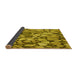 Thickness of Patterned Dark Bronze Brown Rug, pat135yw