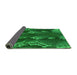 Thickness of Patterned Deep Emerald Green Rug, pat1350grn