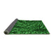 Thickness of Patterned Deep Emerald Green Rug, pat1351grn