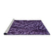 Sideview of Machine Washable Transitional Dark Purple Rug, wshpat1351pur