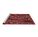 Sideview of Machine Washable Transitional Maroon Red Rug, wshpat1351rd