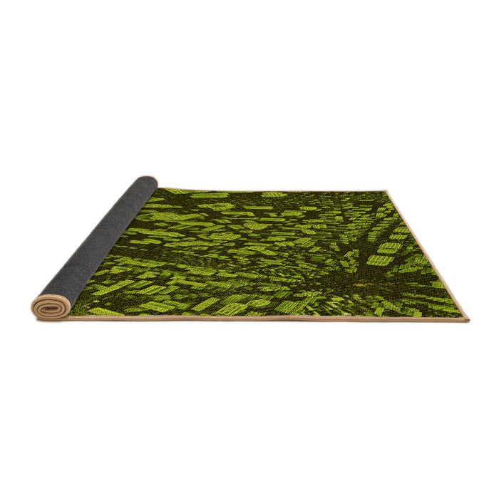 Thickness of Patterned Pistachio Green Rug, pat1351yw