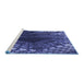 Sideview of Machine Washable Transitional Midnight Blue Rug, wshpat1352blu