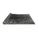 Thickness of Patterned Charcoal Black Rug, pat1352gry