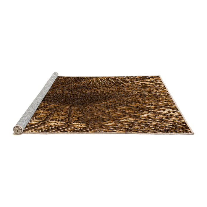 Sideview of Machine Washable Transitional Night Red Rug, wshpat1352org