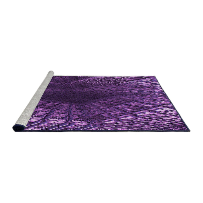 Sideview of Machine Washable Transitional Purple Rug, wshpat1352pur