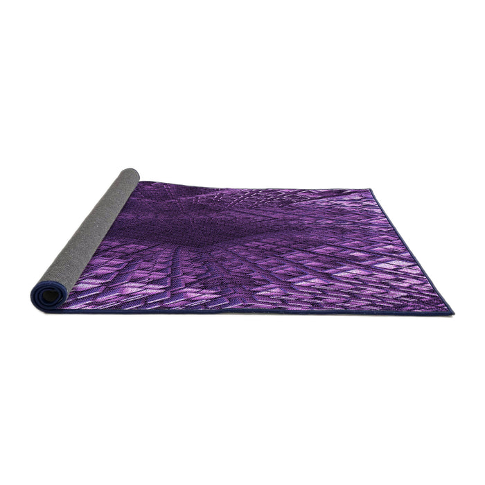 Thickness of Patterned Purple Rug, pat1352pur