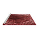 Sideview of Machine Washable Transitional Orange Rug, wshpat1352rd