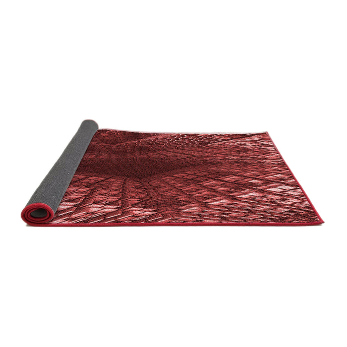 Thickness of Patterned Orange Rug, pat1352rd