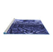 Sideview of Machine Washable Transitional Light Slate Blue Rug, wshpat1353blu