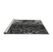 Sideview of Machine Washable Transitional Charcoal Black Rug, wshpat1353gry