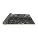 Thickness of Patterned Charcoal Black Rug, pat1353gry