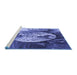 Sideview of Machine Washable Transitional Sky Blue Rug, wshpat1354blu