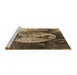 Sideview of Machine Washable Transitional Peru Brown Rug, wshpat1354brn