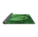 Thickness of Patterned Deep Emerald Green Rug, pat1354grn