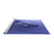 Sideview of Machine Washable Transitional Sky Blue Rug, wshpat1355blu