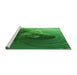 Sideview of Machine Washable Transitional Deep Emerald Green Rug, wshpat1355grn