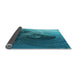 Thickness of Patterned Teal Green Rug, pat1355lblu